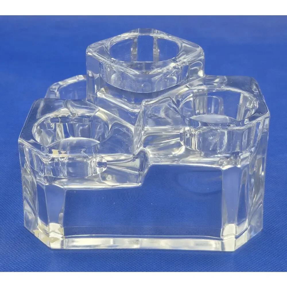 Vintage PartyLite Lead Crystal 5-Tier Castle Tealight Holder Germany 6x6x4" - Picture 3 of 8